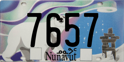 NU license plate 7657