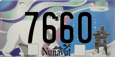 NU license plate 7660