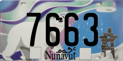 NU license plate 7663