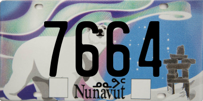 NU license plate 7664