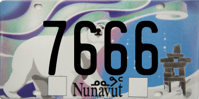 NU license plate 7666