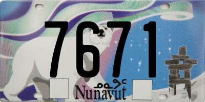 NU license plate 7671