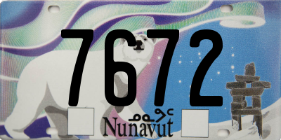 NU license plate 7672