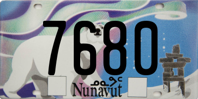 NU license plate 7680