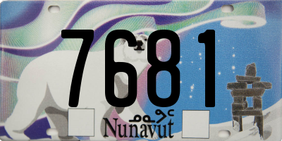 NU license plate 7681