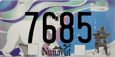 NU license plate 7685