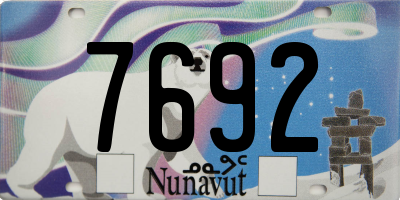 NU license plate 7692