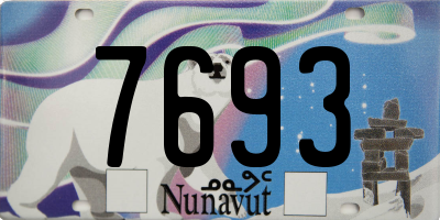 NU license plate 7693