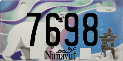 NU license plate 7698