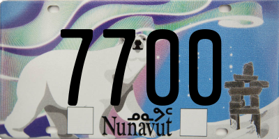 NU license plate 7700