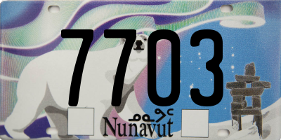 NU license plate 7703