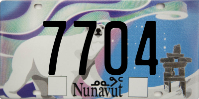 NU license plate 7704