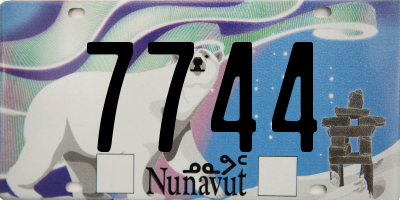 NU license plate 7744