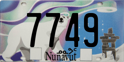 NU license plate 7749