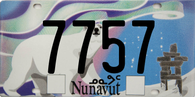 NU license plate 7757