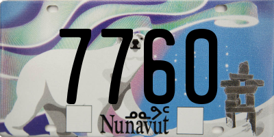 NU license plate 7760