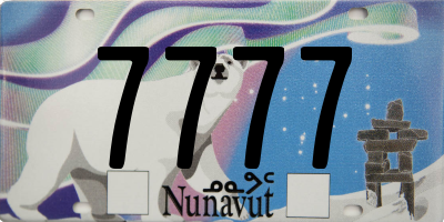 NU license plate 7777