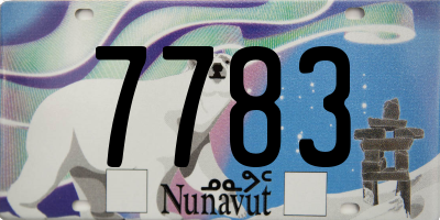 NU license plate 7783