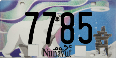 NU license plate 7785