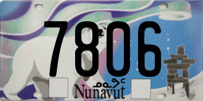 NU license plate 7806