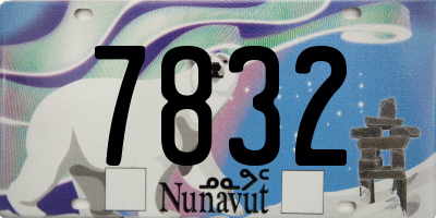 NU license plate 7832