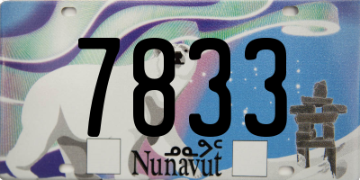 NU license plate 7833