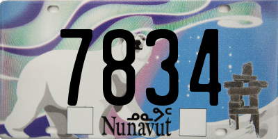 NU license plate 7834