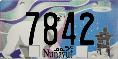 NU license plate 7842