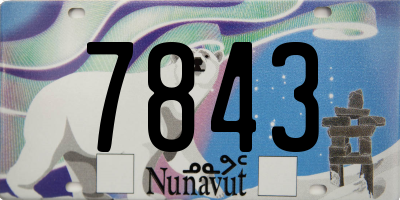 NU license plate 7843