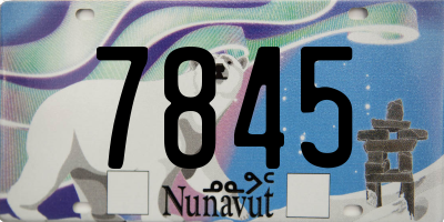 NU license plate 7845