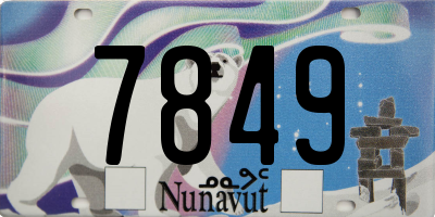 NU license plate 7849