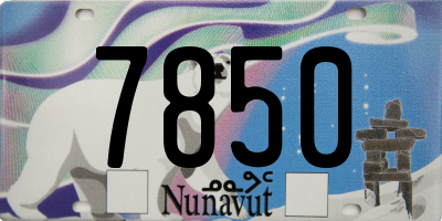 NU license plate 7850