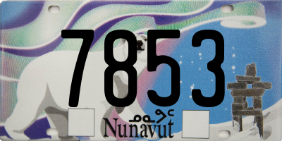 NU license plate 7853