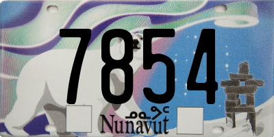 NU license plate 7854