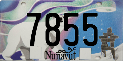 NU license plate 7855