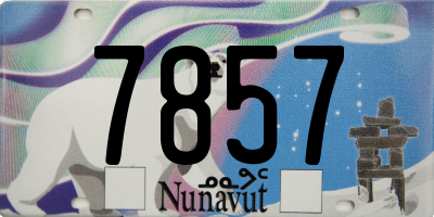 NU license plate 7857