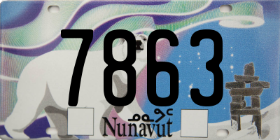 NU license plate 7863