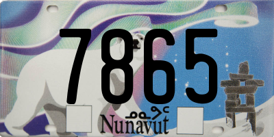 NU license plate 7865