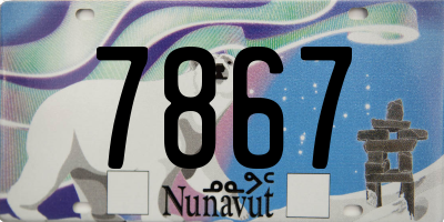 NU license plate 7867