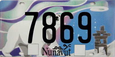 NU license plate 7869