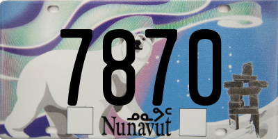 NU license plate 7870