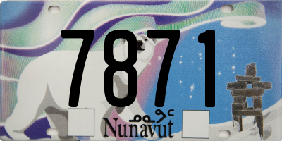 NU license plate 7871