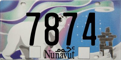 NU license plate 7874