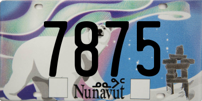 NU license plate 7875