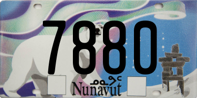 NU license plate 7880