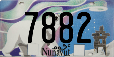 NU license plate 7882