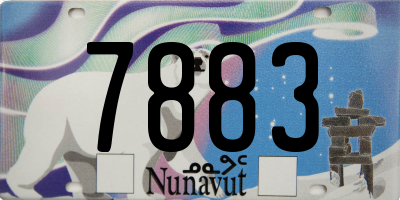 NU license plate 7883