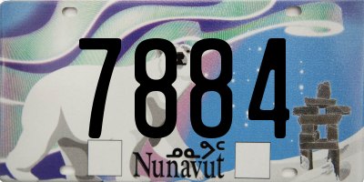 NU license plate 7884