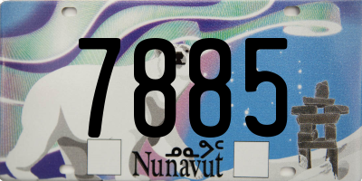 NU license plate 7885