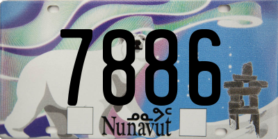 NU license plate 7886